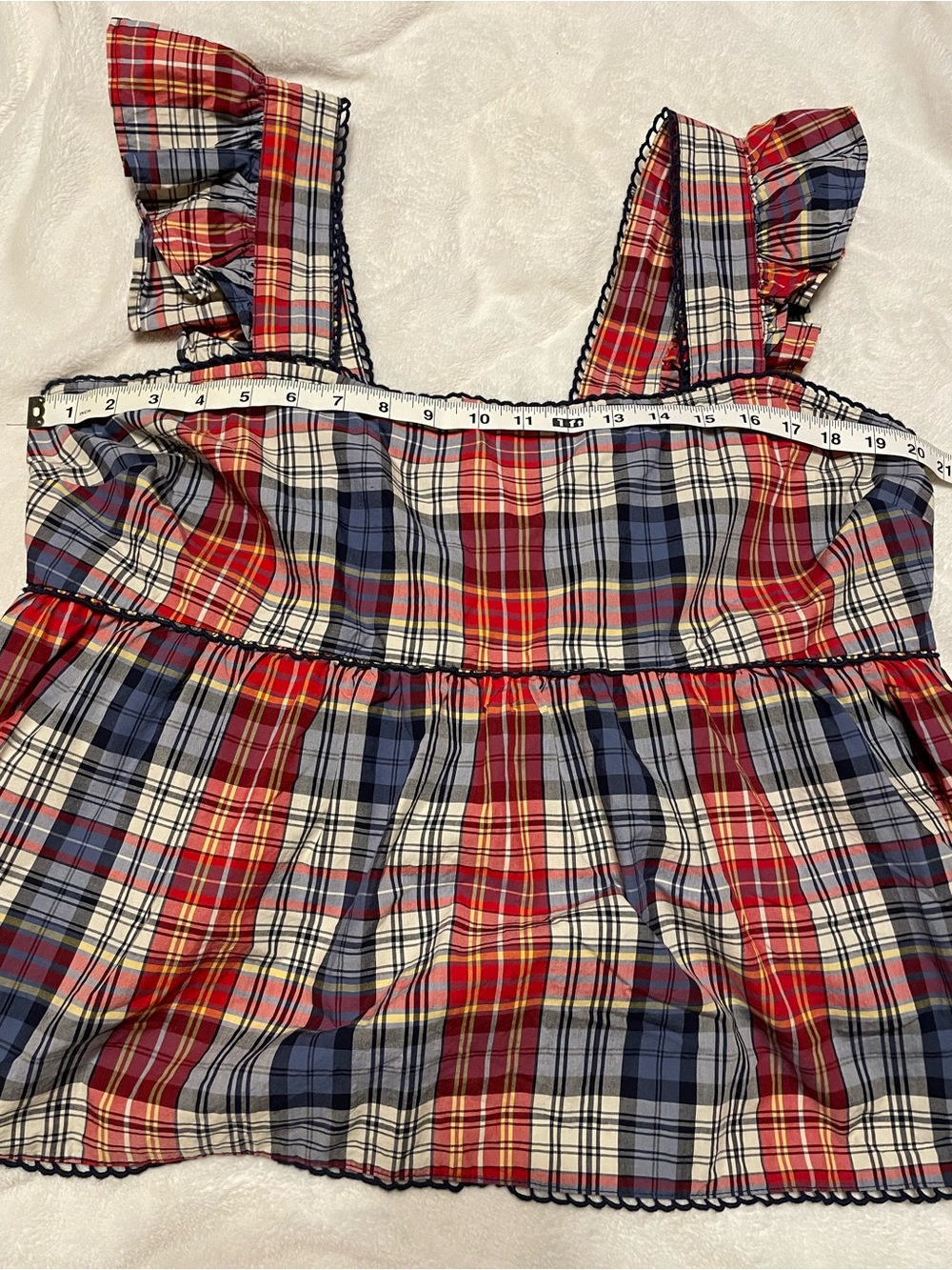 Torrid Plaid Ruffle Top - Picture 11 of 13